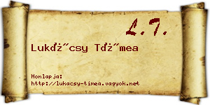 Lukácsy Tímea névjegykártya